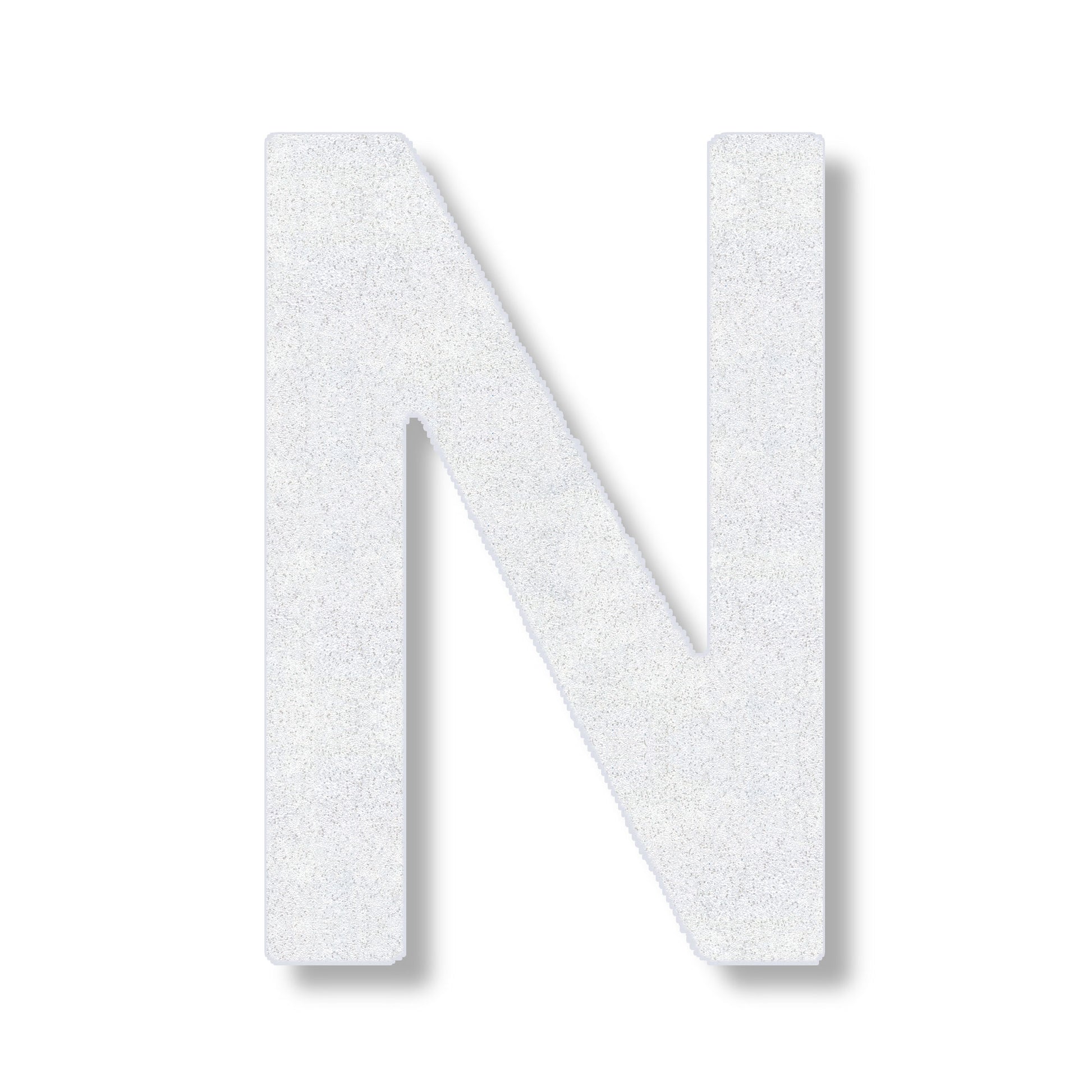 Letter N in white