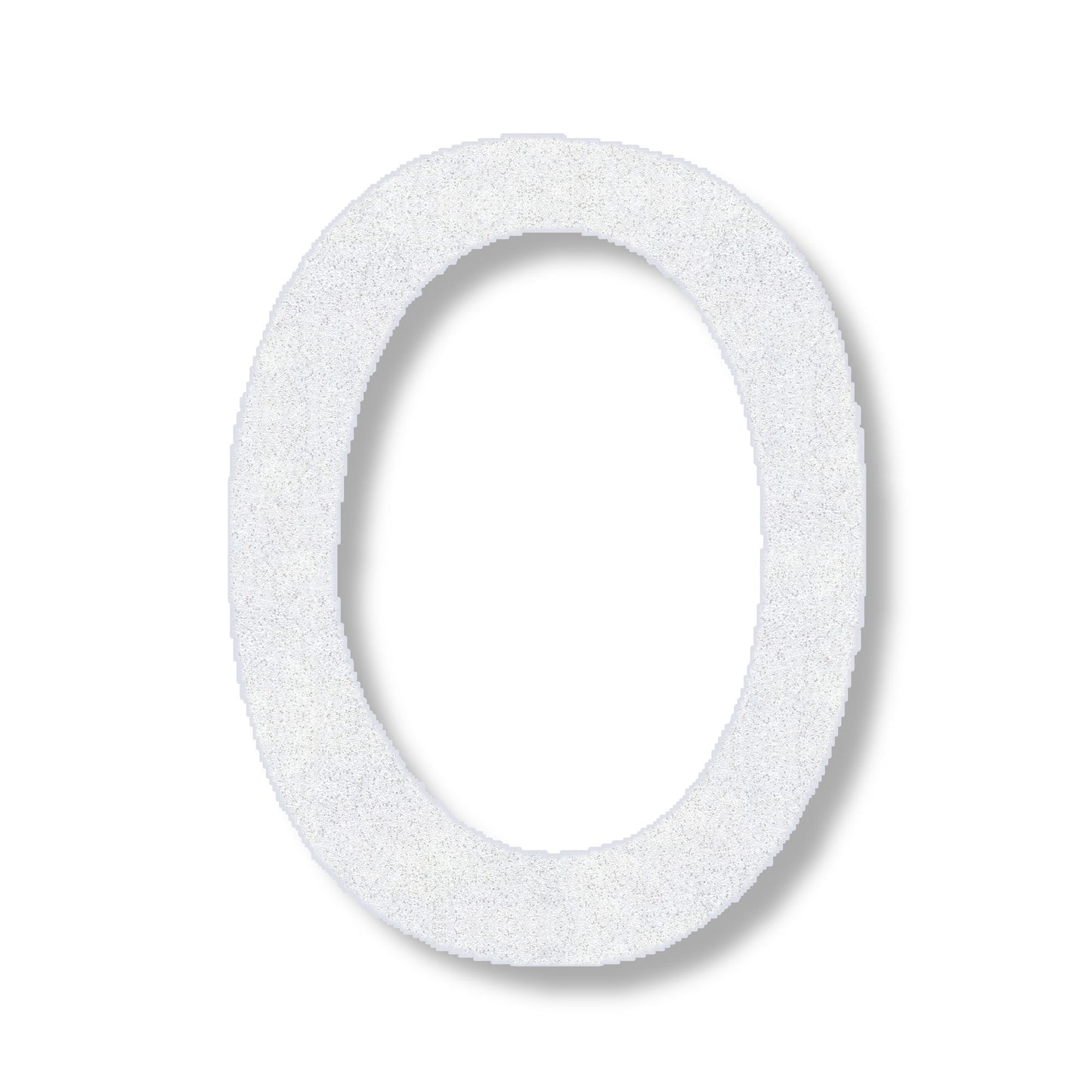 Letter O in white