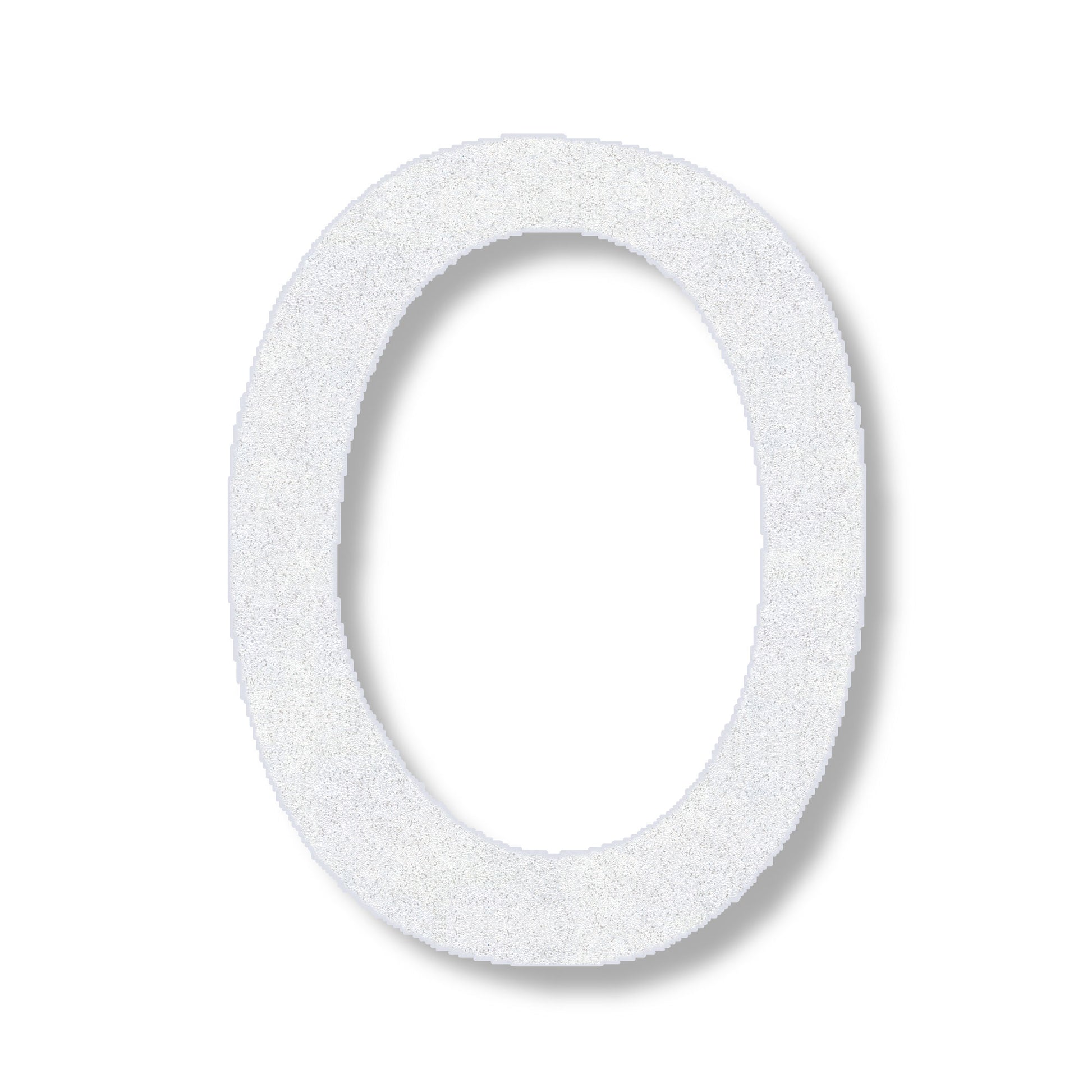 Letter O in white
