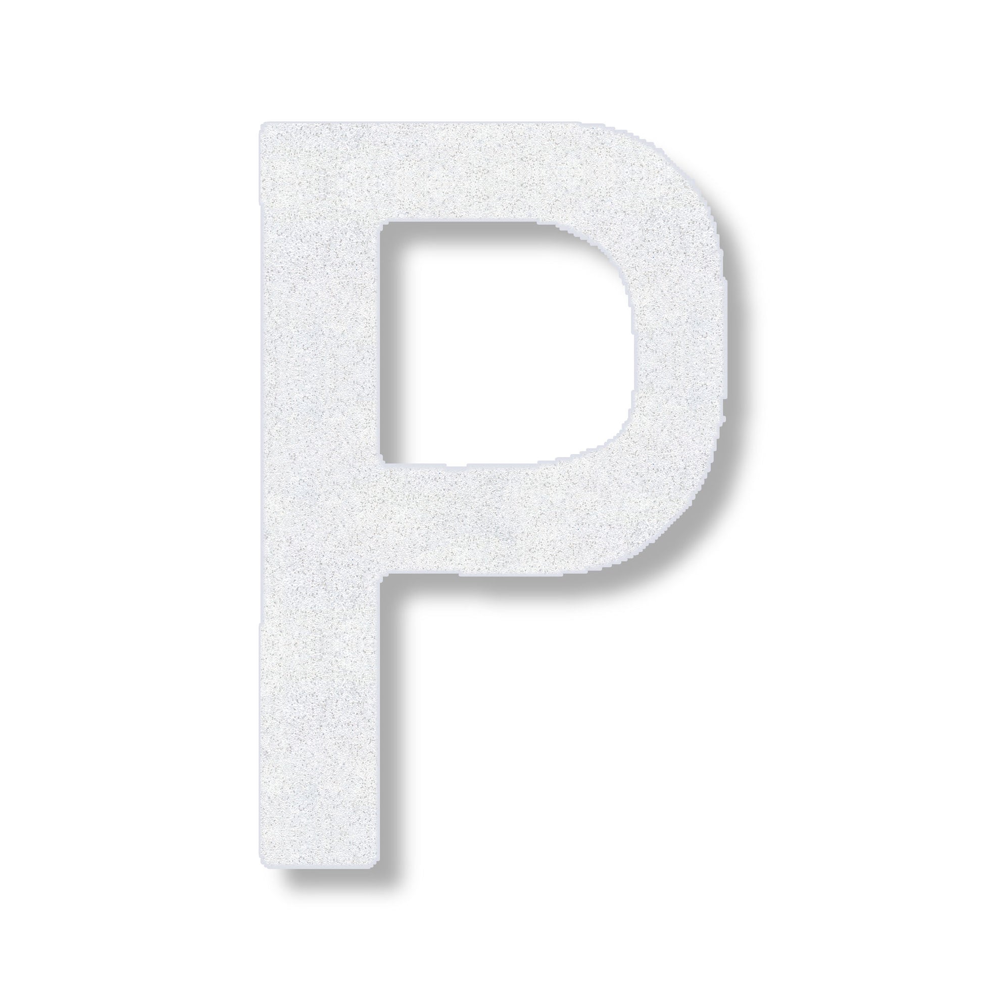 Letter P in white