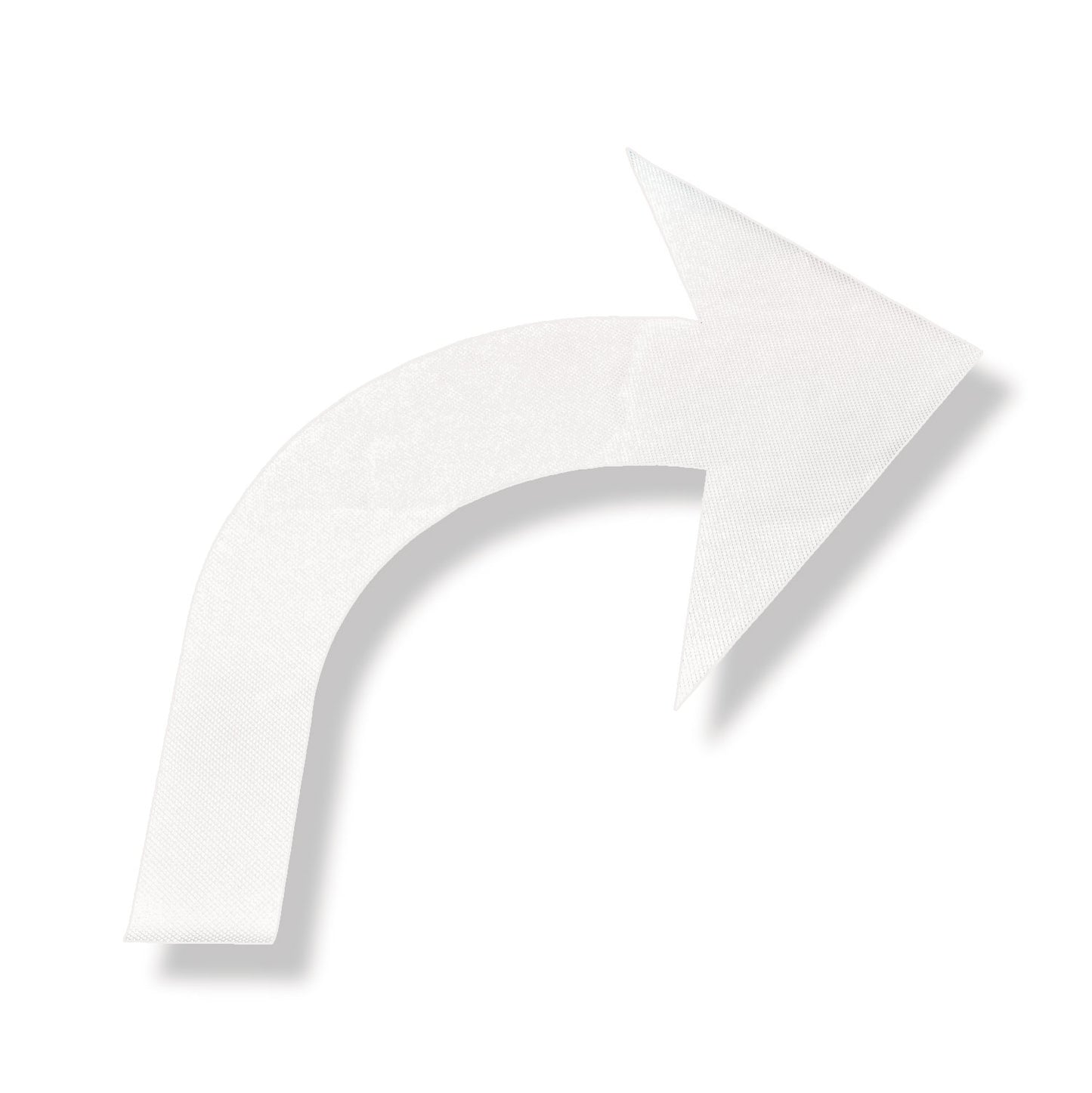 Right facing turn arrow in textured white tape
