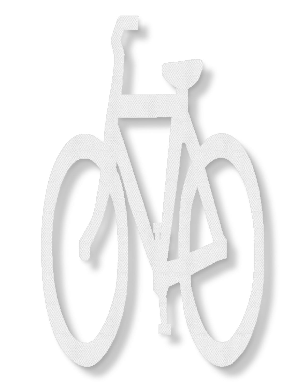 3M Stamark 380IES Left facing Bike Symbol in white textured tape