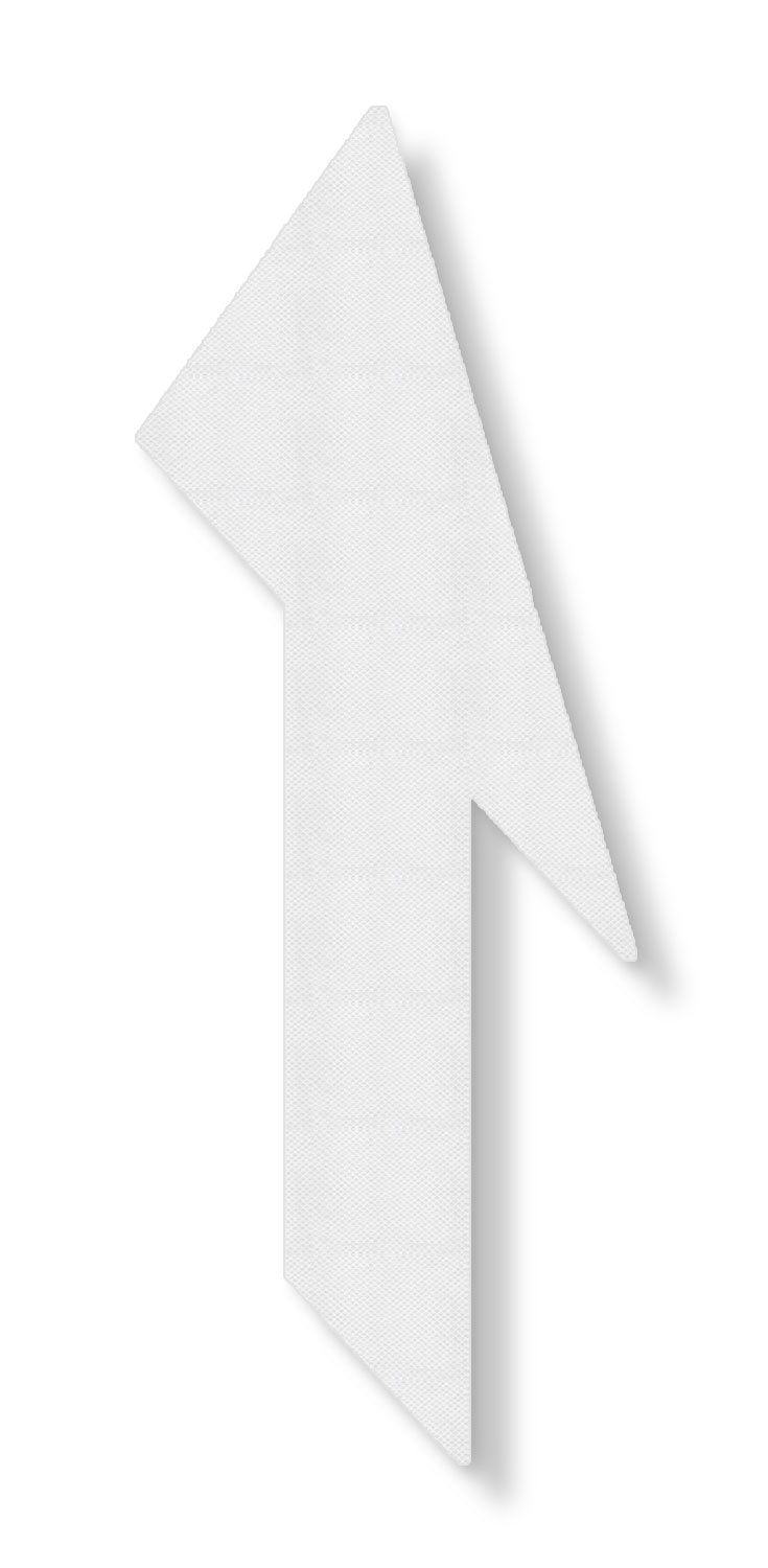 3M 380IES Stamark Left lane drop arrow in white textured tape