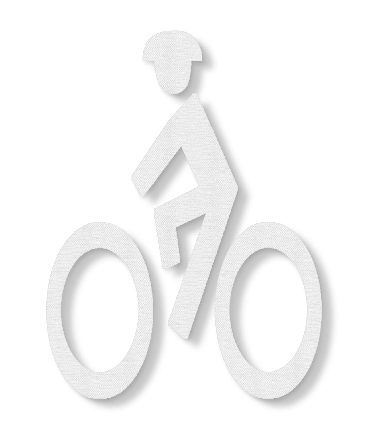 3M Stamark 380IES Left facing figure on bike in white textured tape