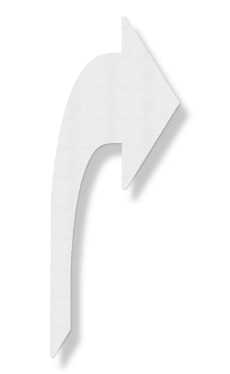 3M Stamark 380IES Elongated curved arrow pointing right in white textured tape