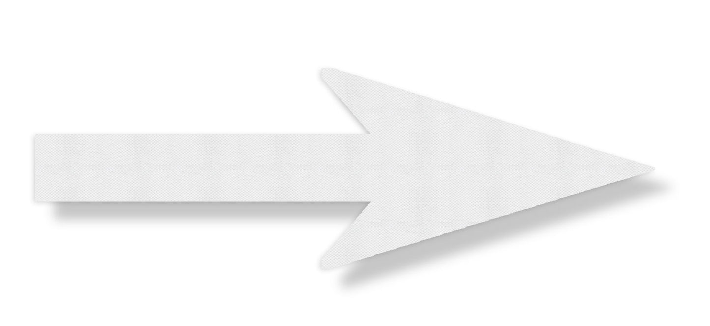 3M Stamark 380IES Straight arrow pointing right in white textured tape