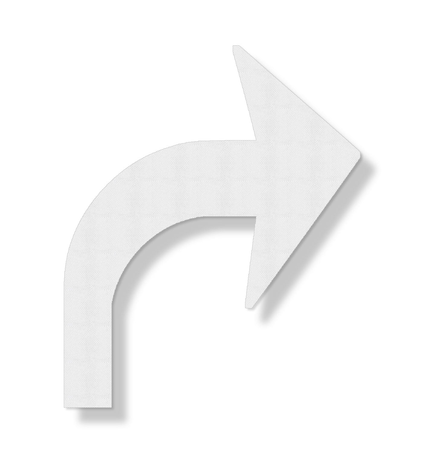 SMSL710RA A right facing turn arrow in white textured tape Wet Reflective Removable Tape
