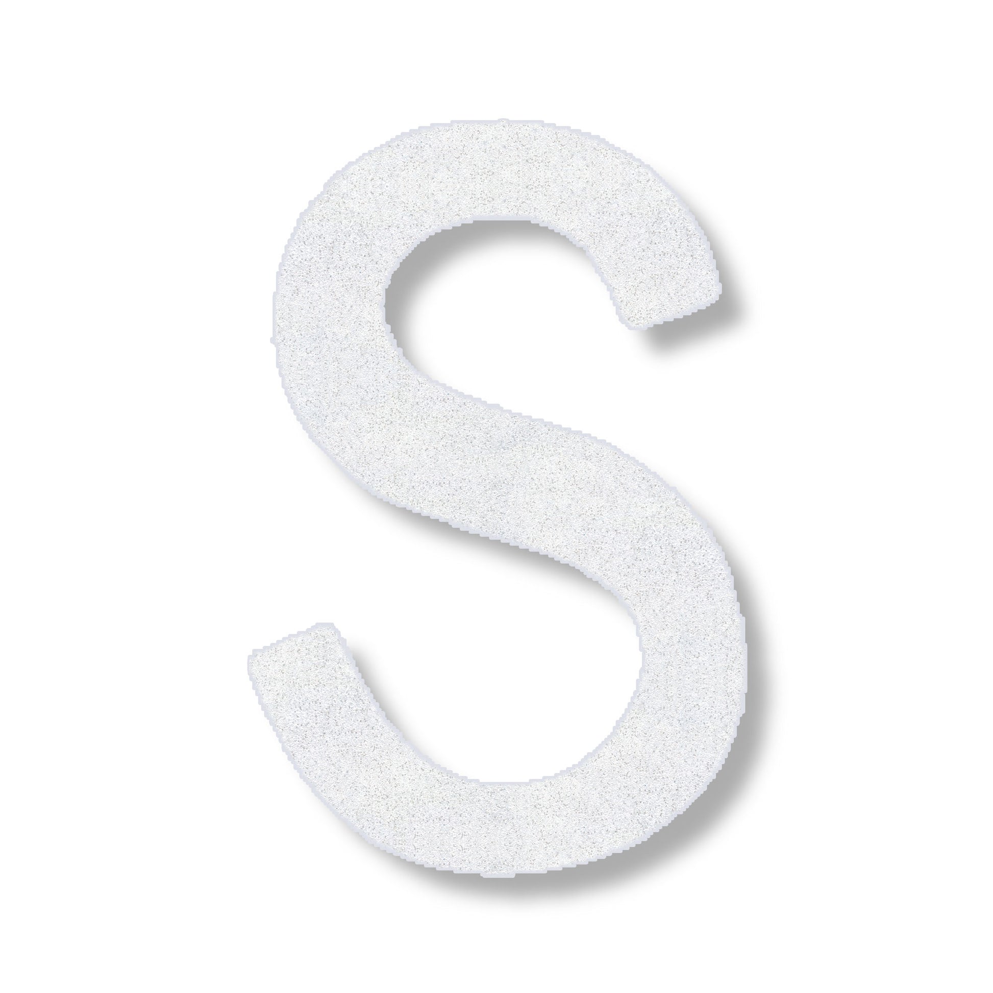 Letter S in white