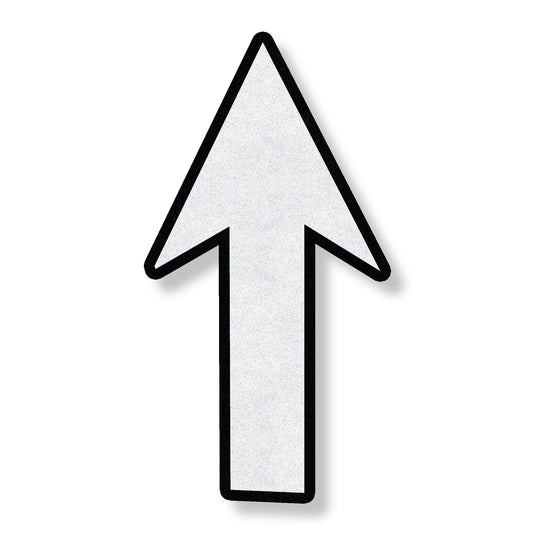 preformed thermoplastic White Straight Arrow with black border
