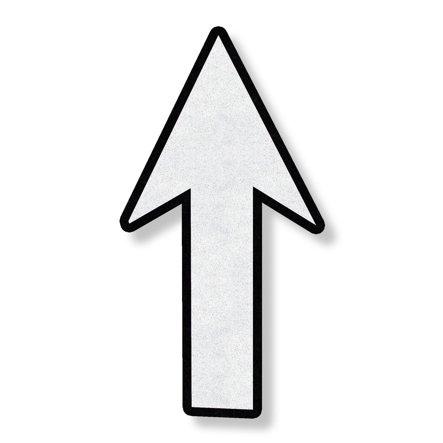 preformed thermoplastic White Straight Arrow with black border