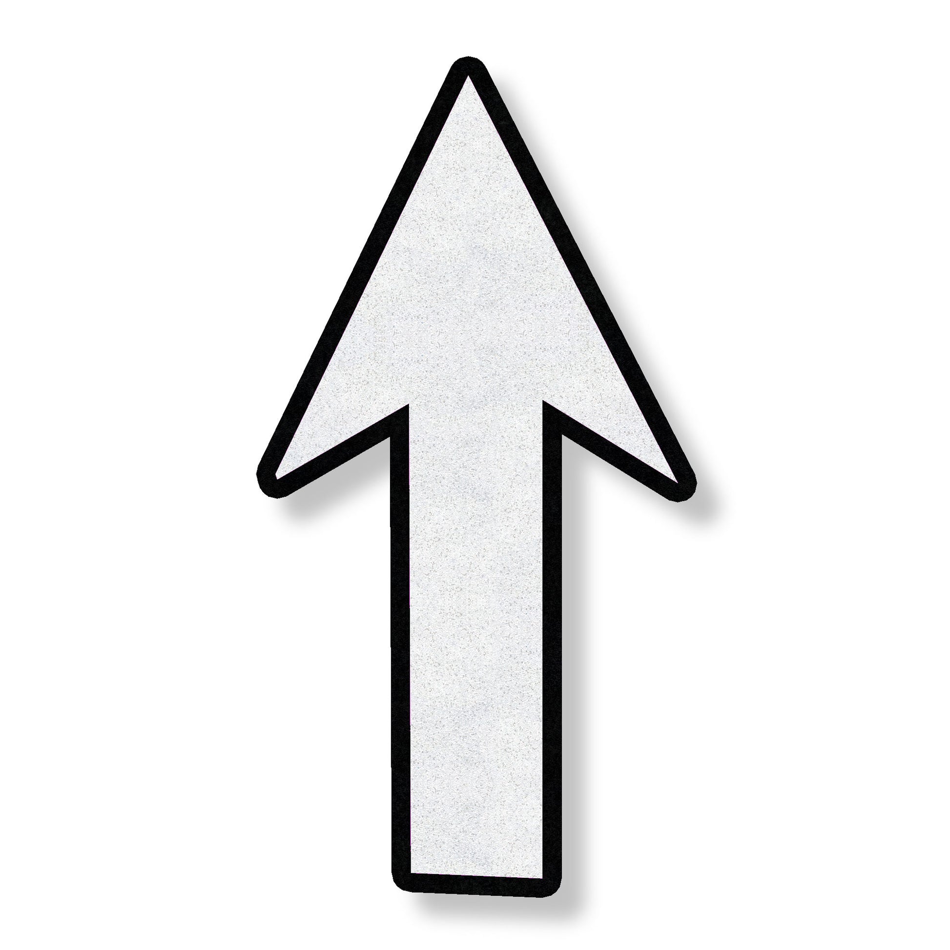 preformed thermoplastic White Straight Arrow with black border