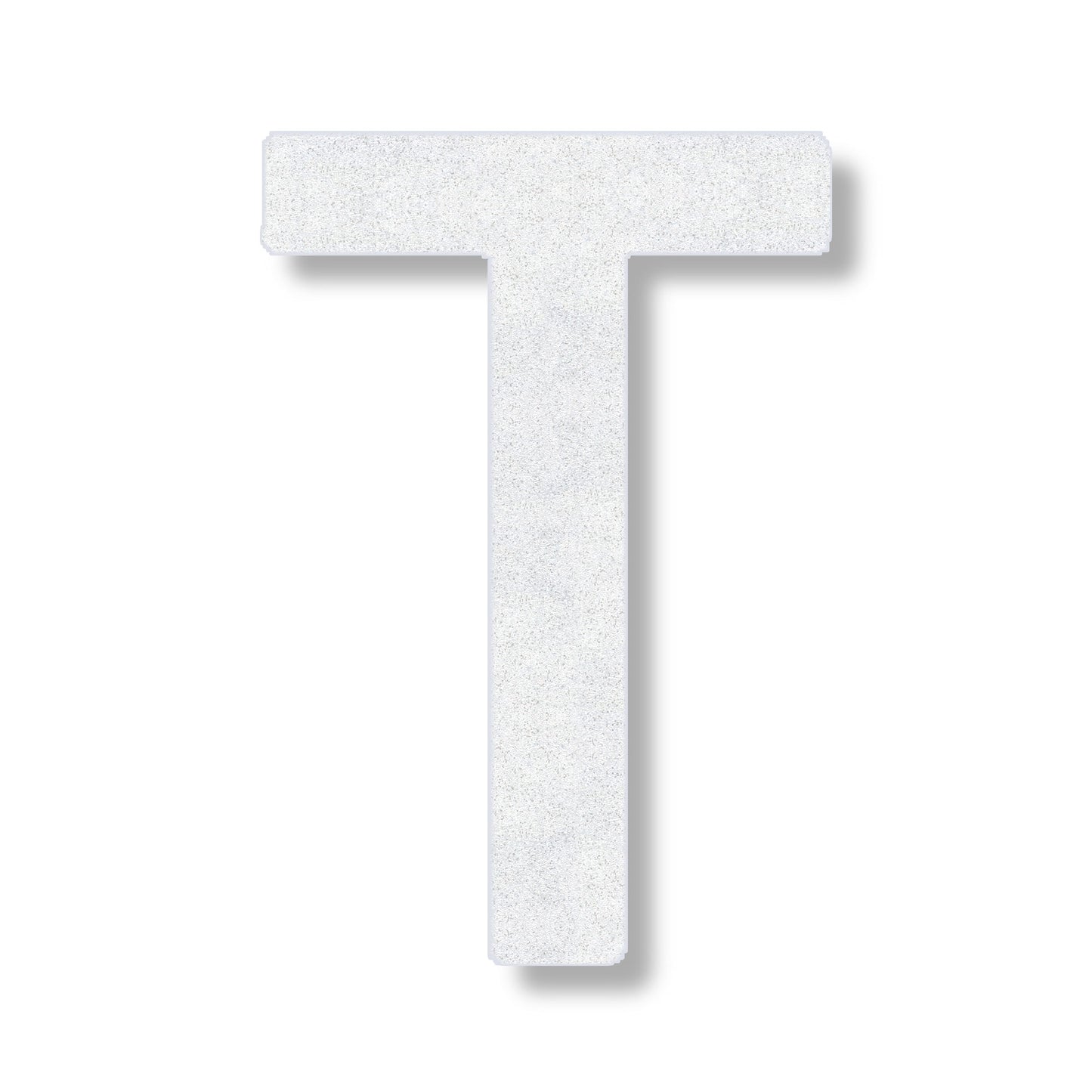 Letter T in white