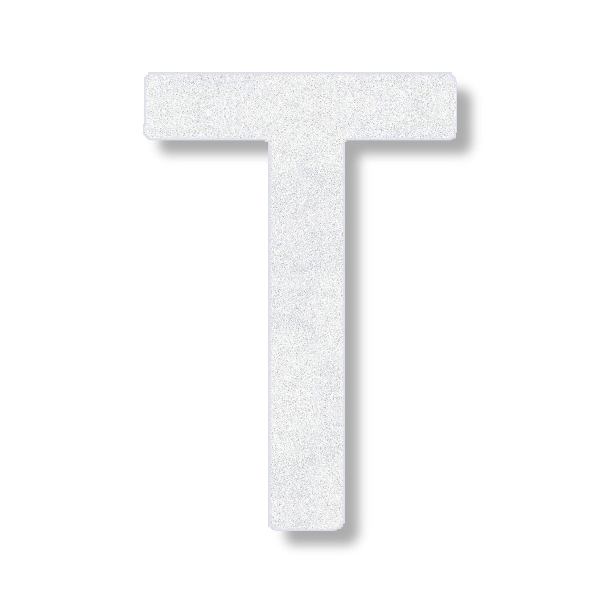 Letter T in white