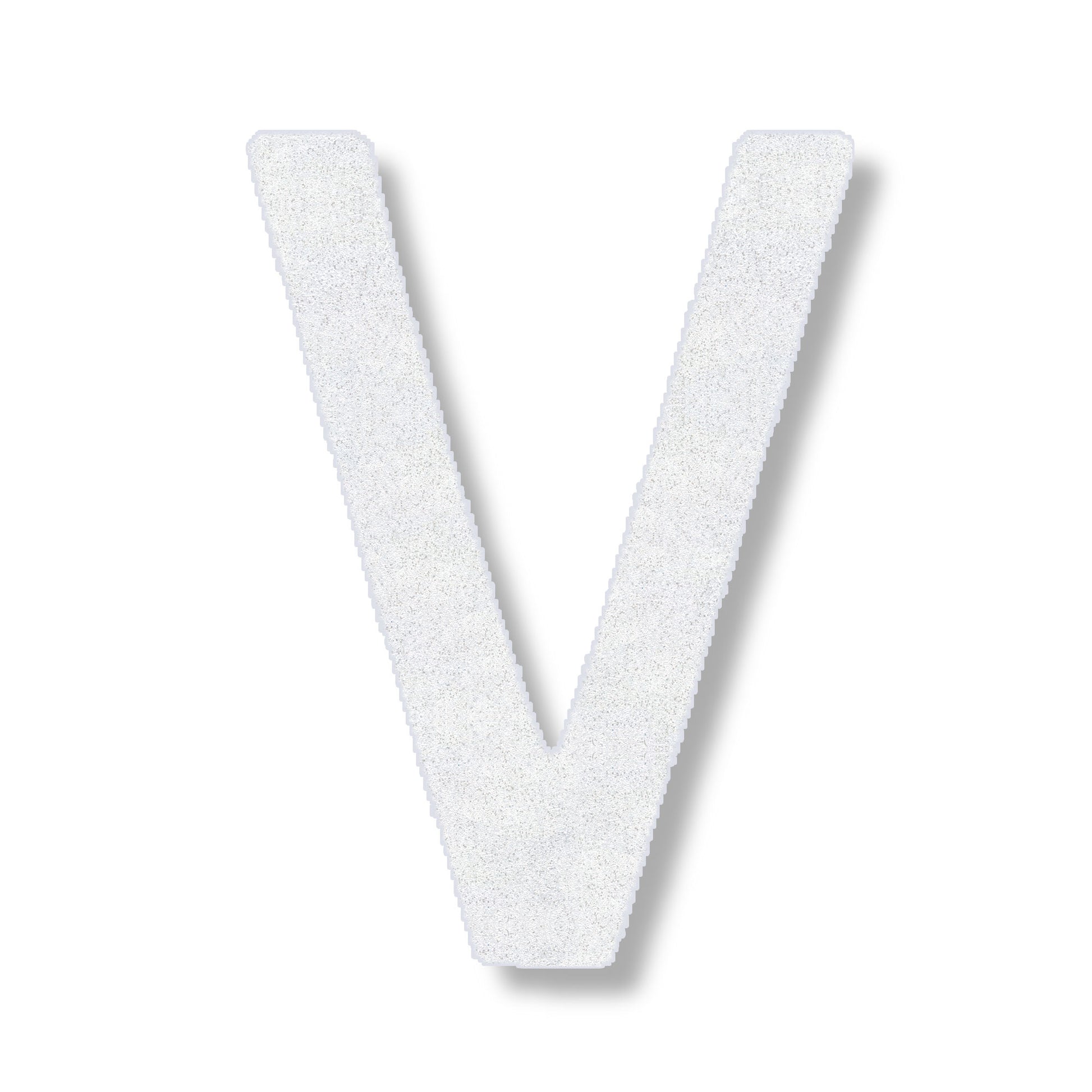 Letter V in white