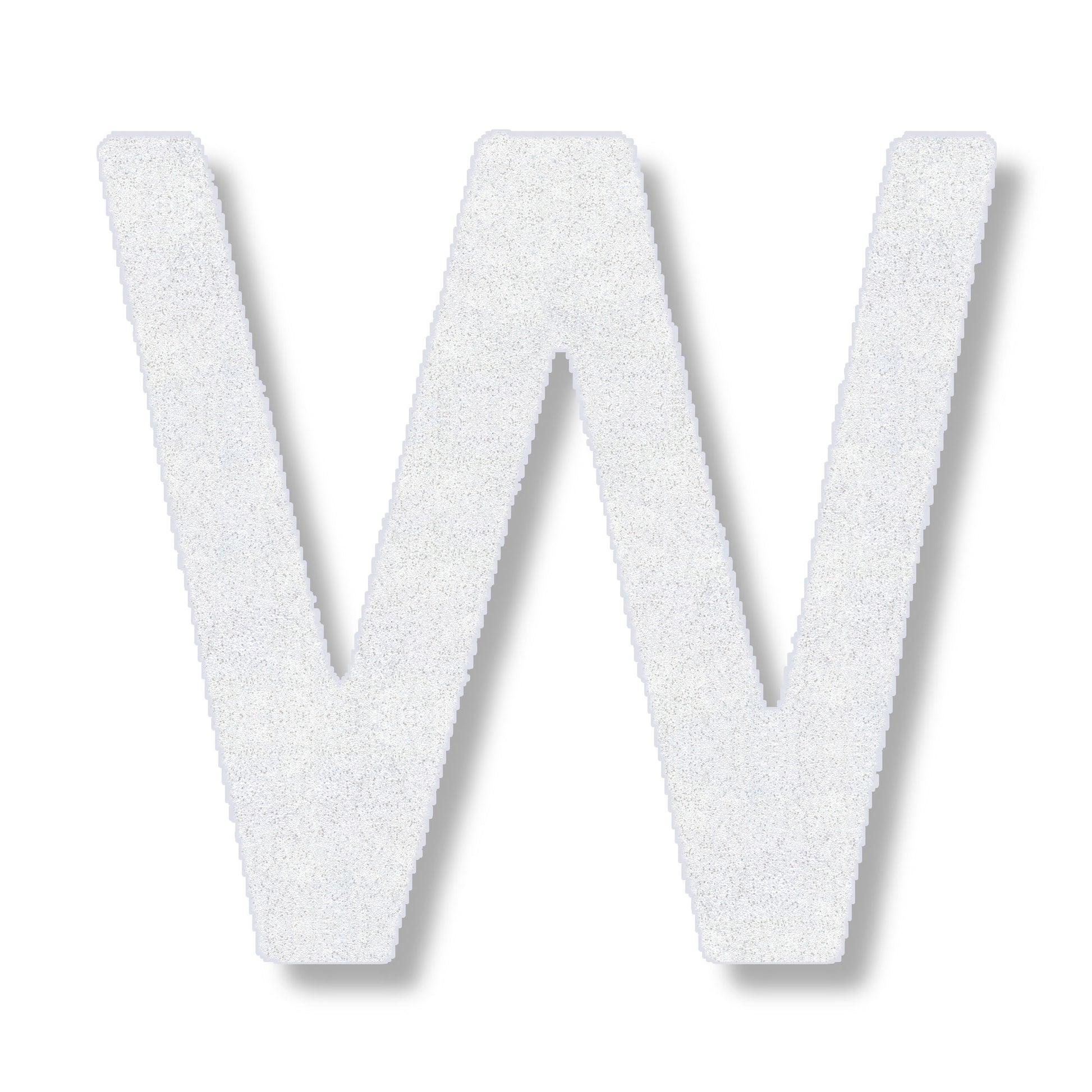 Letter W in white