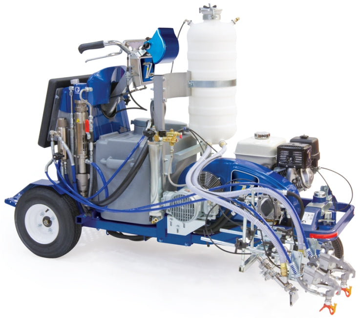 Graco LineLazer V 250SPS HP Reflective Series Self-Propelled Gas Hydraulic Airless Line Striper, 2 Auto Guns, 1 Tank