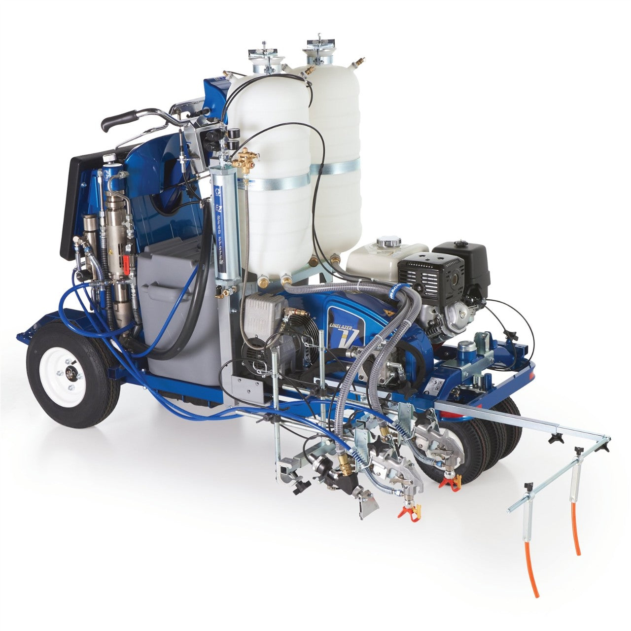 Graco LineLazer V 250SPS HP Reflective Series Self-Propelled Gas Hydraulic Airless Line Striper, 2 Auto Guns, 2 Tanks