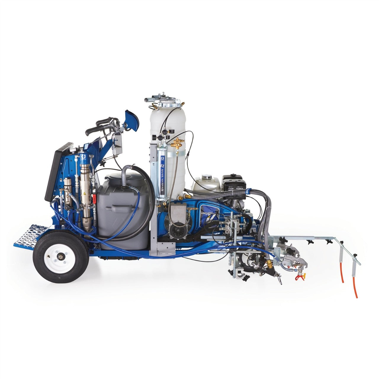 Graco LineLazer V 250SPS HP Reflective Series Self-Propelled Gas Hydraulic Airless Line Striper, 2 Auto Guns, 2 Tanks