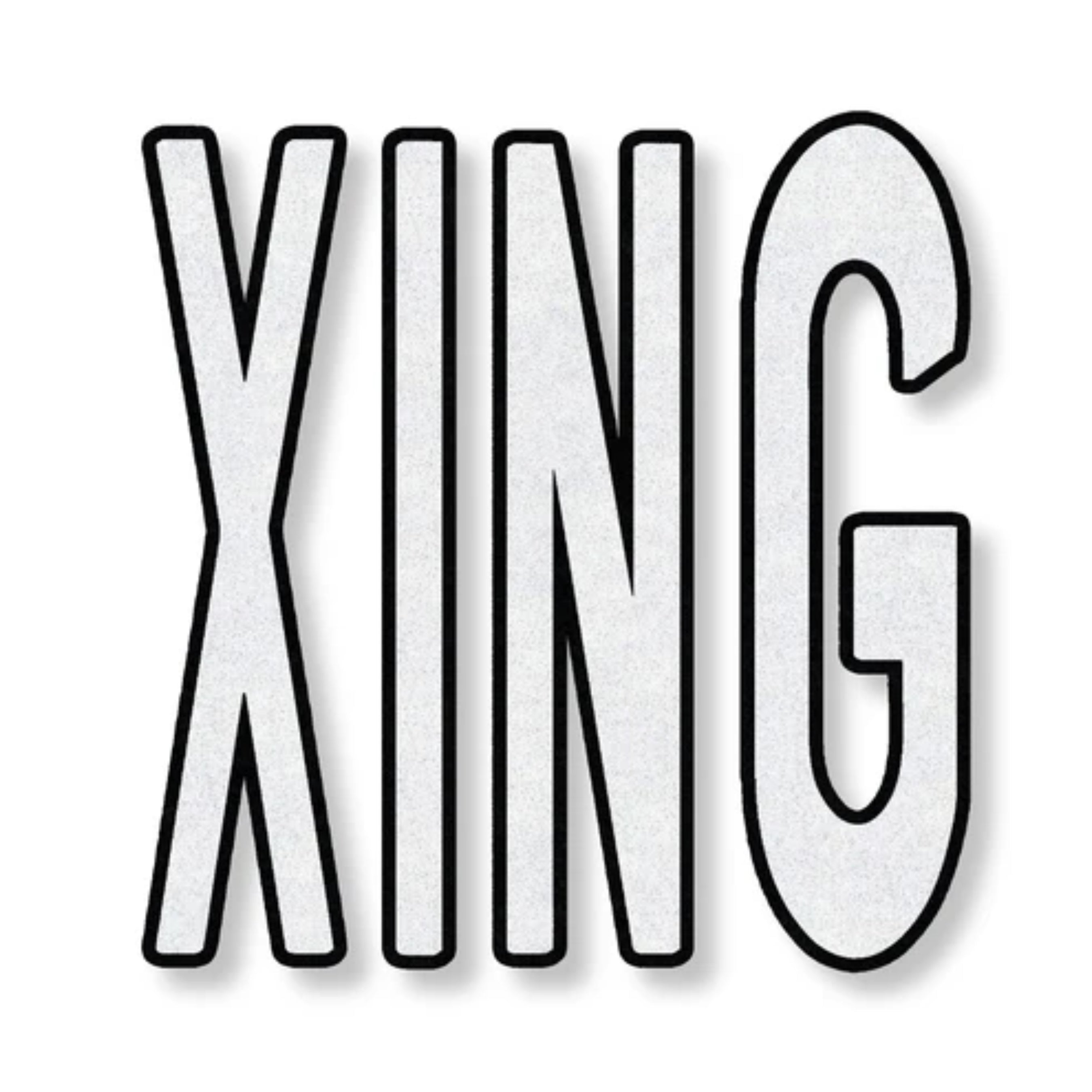 Preformed Thermoplastic - 96" XING with Black Border