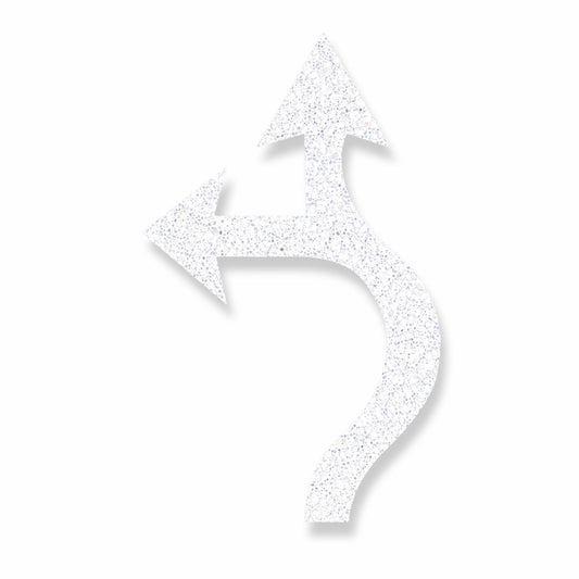 Preformed Thermoplastic Roundabout Arrow (Left, Thru)