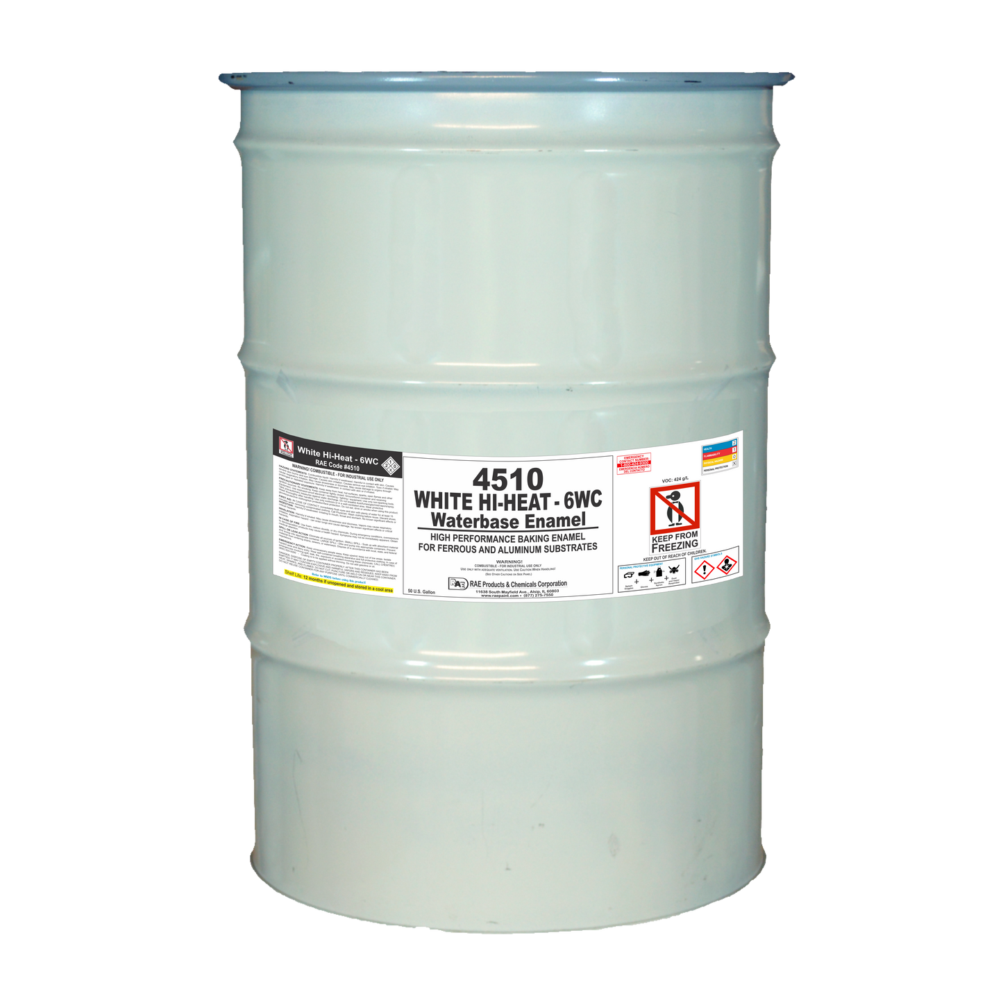 White Hi-Heat 6WC Waterbase Enamel Coating