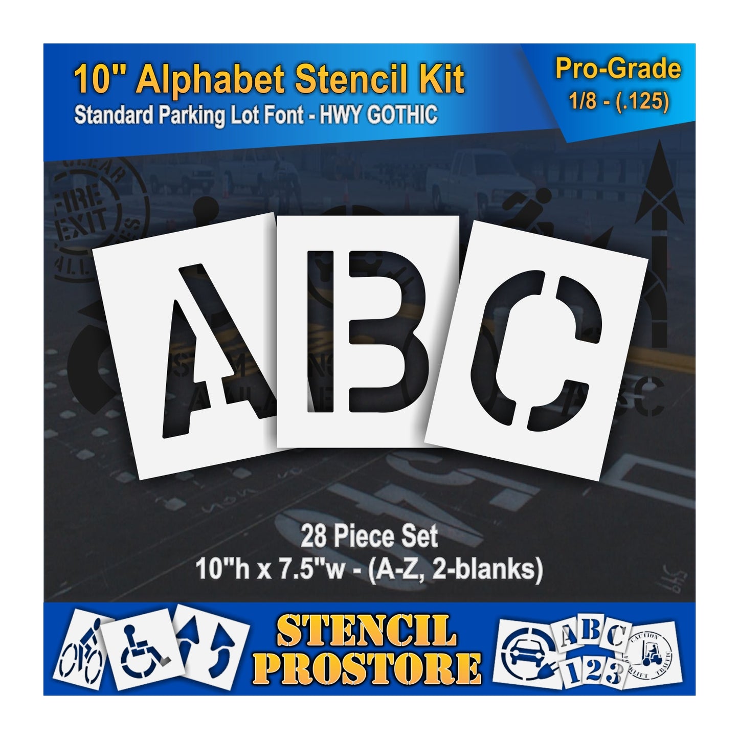 10" Alphabet Kit Stencil