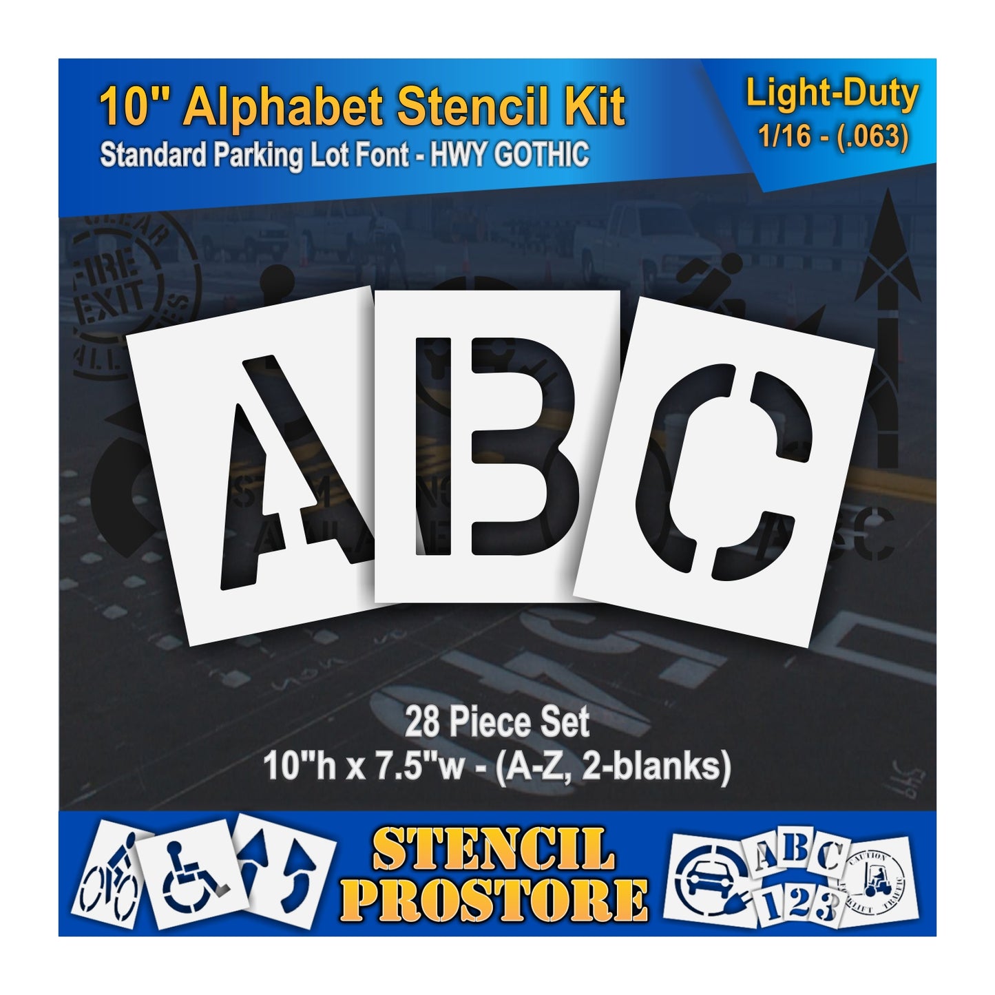 10" Alphabet Kit Stencil