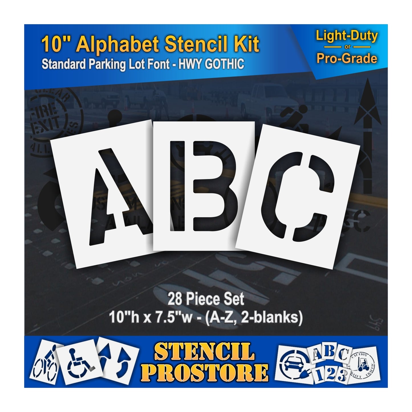 10" Alphabet Kit Stencil