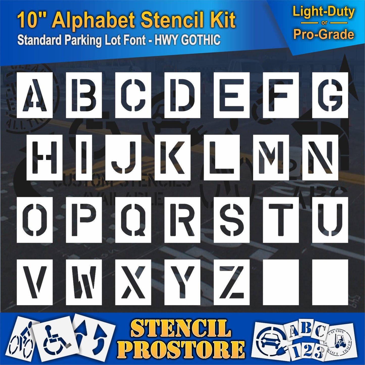 10" Alphabet Kit Stencil