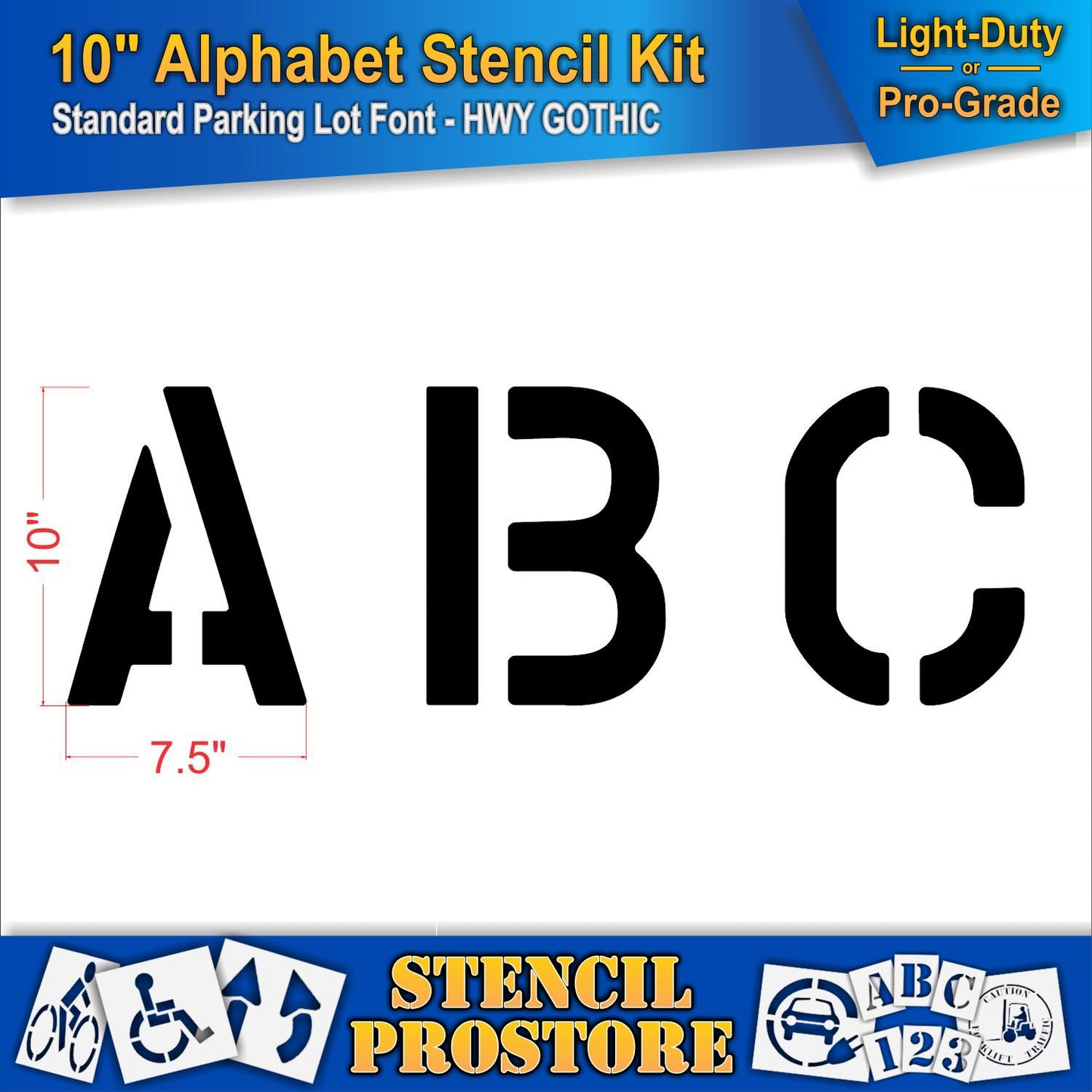 10" Alphabet Kit Stencil