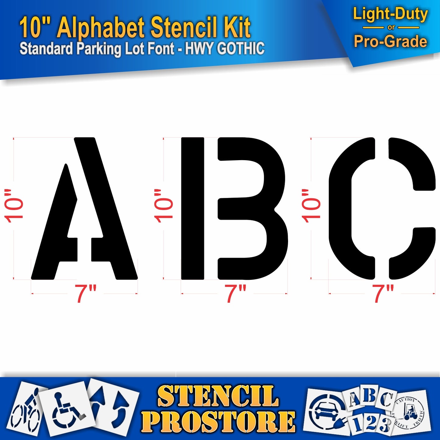 10" Alphabet Kit Stencil