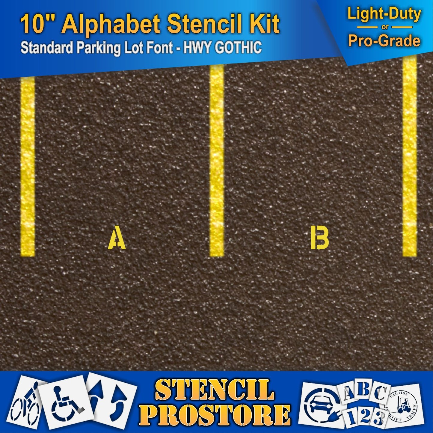 10" Alphabet Kit Stencil