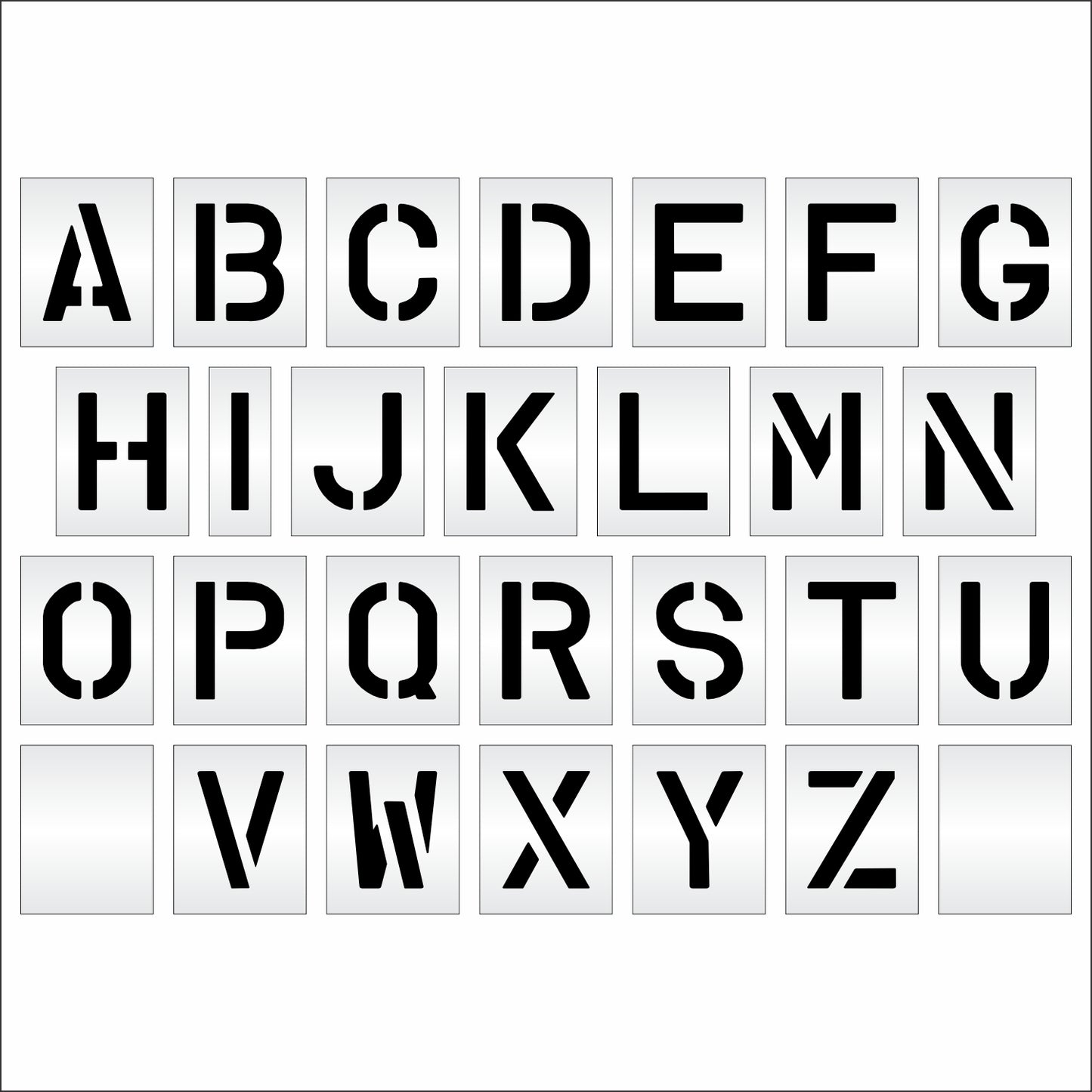 10" Alphabet Kit Stencil