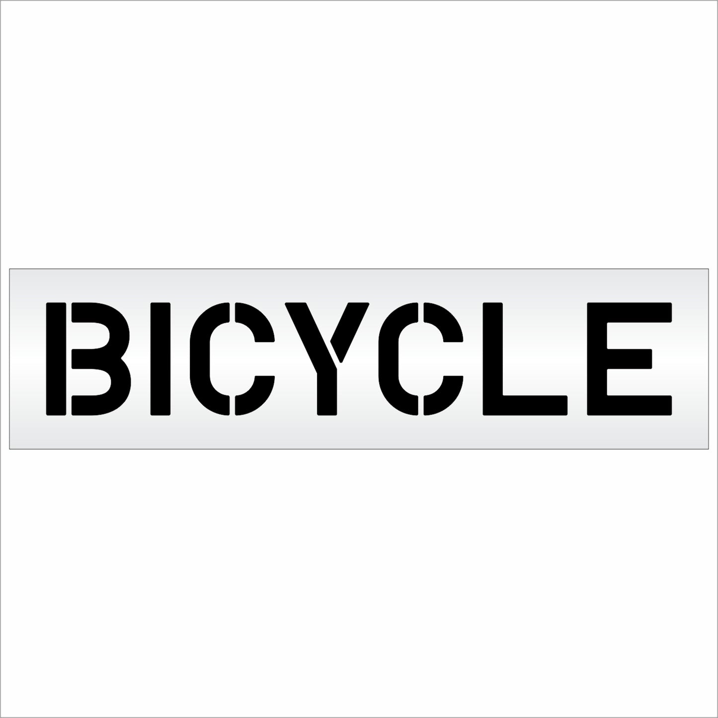 10 Inch BICYCLE Wording Stencil – for Parking Lot and Area Labeling Stencil