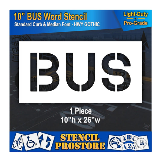 10 Inch BUS Wording Stencil – for Parking Lot and Area Labeling Stencil