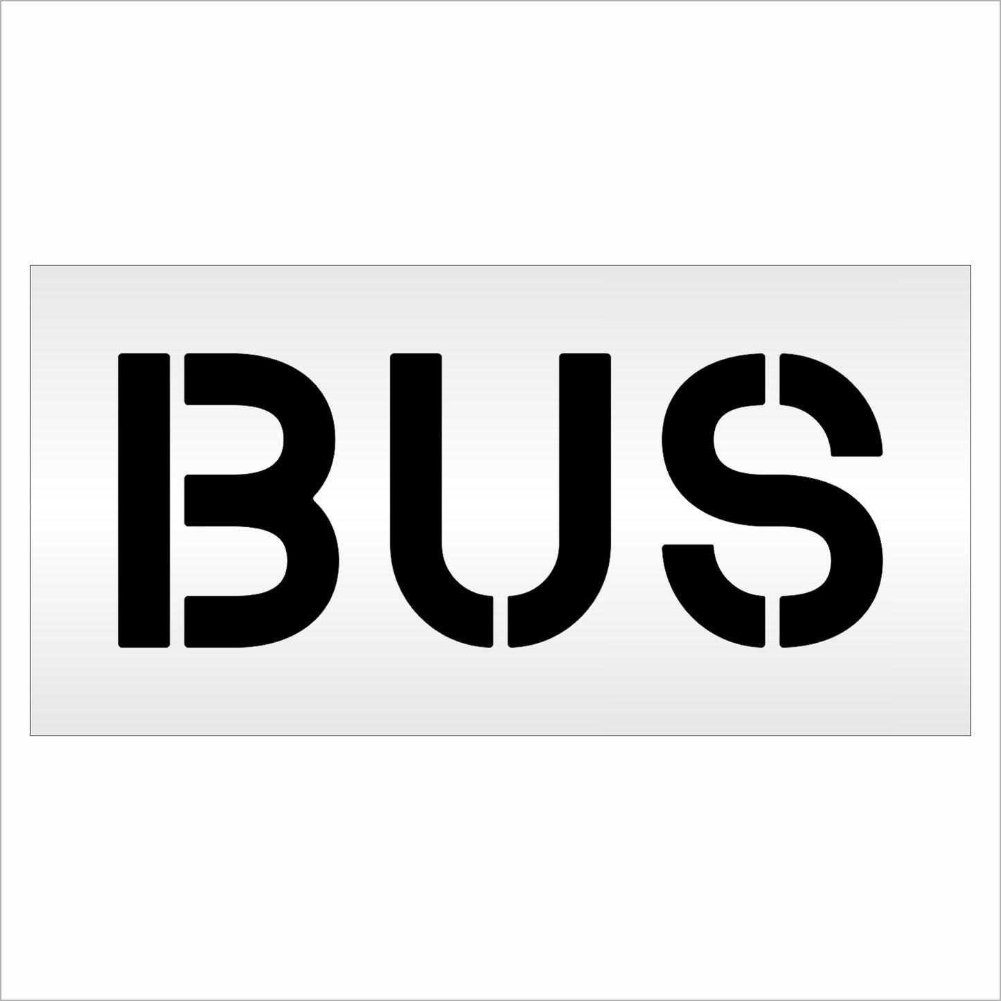 10 Inch BUS Wording Stencil – for Parking Lot and Area Labeling Stencil