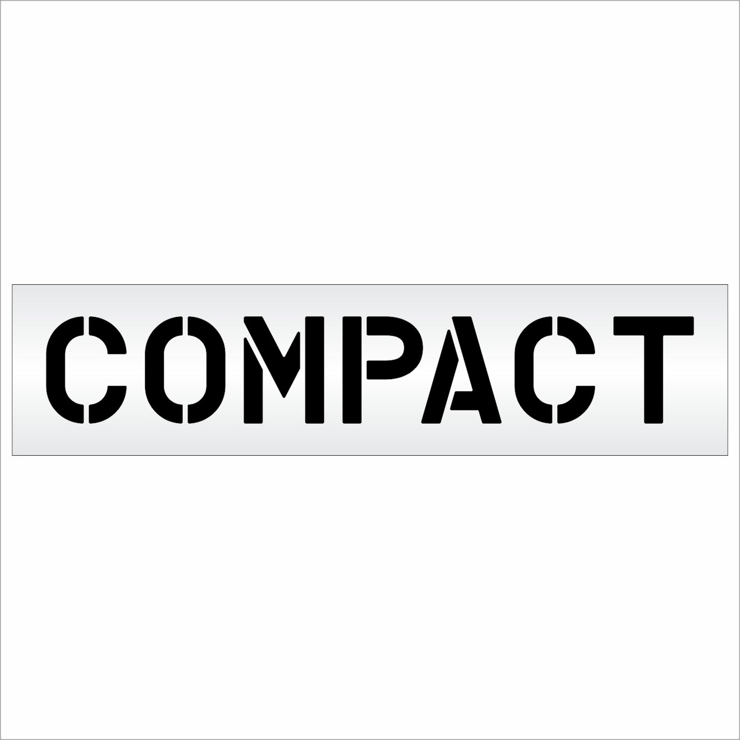 10 Inch COMPACT Wording Stencil – for Parking Lot and Area Labeling Stencil