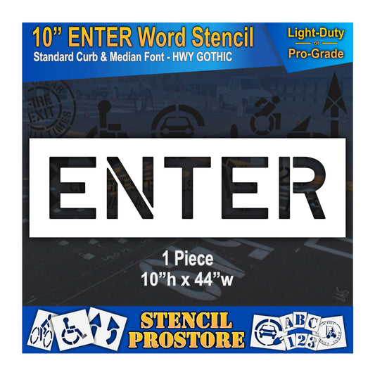 10 Inch ENTER Wording Stencil – for Parking Lot and Area Labeling Stencil
