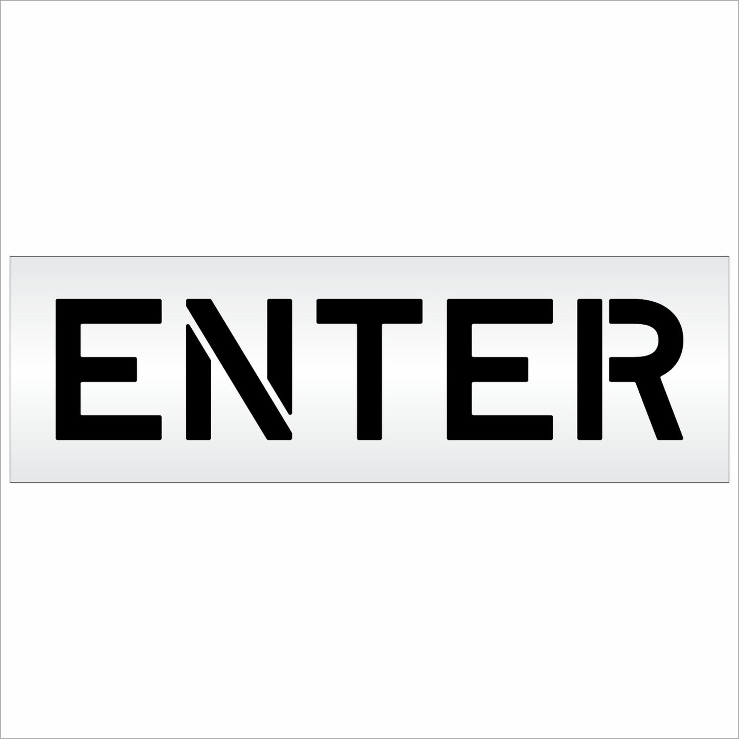 10 Inch ENTER Wording Stencil – for Parking Lot and Area Labeling Stencil