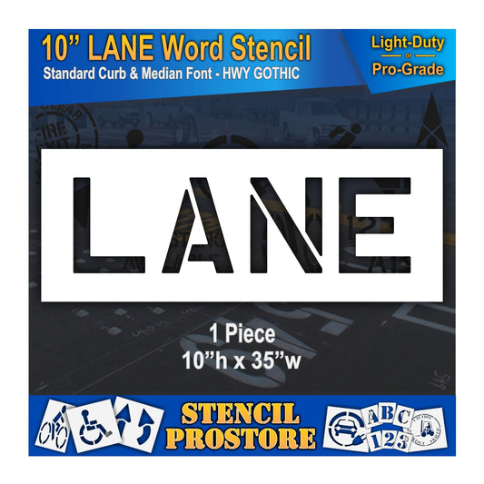 10 Inch LANE Wording Stencil – for Parking Lot and Area Labeling Stencil