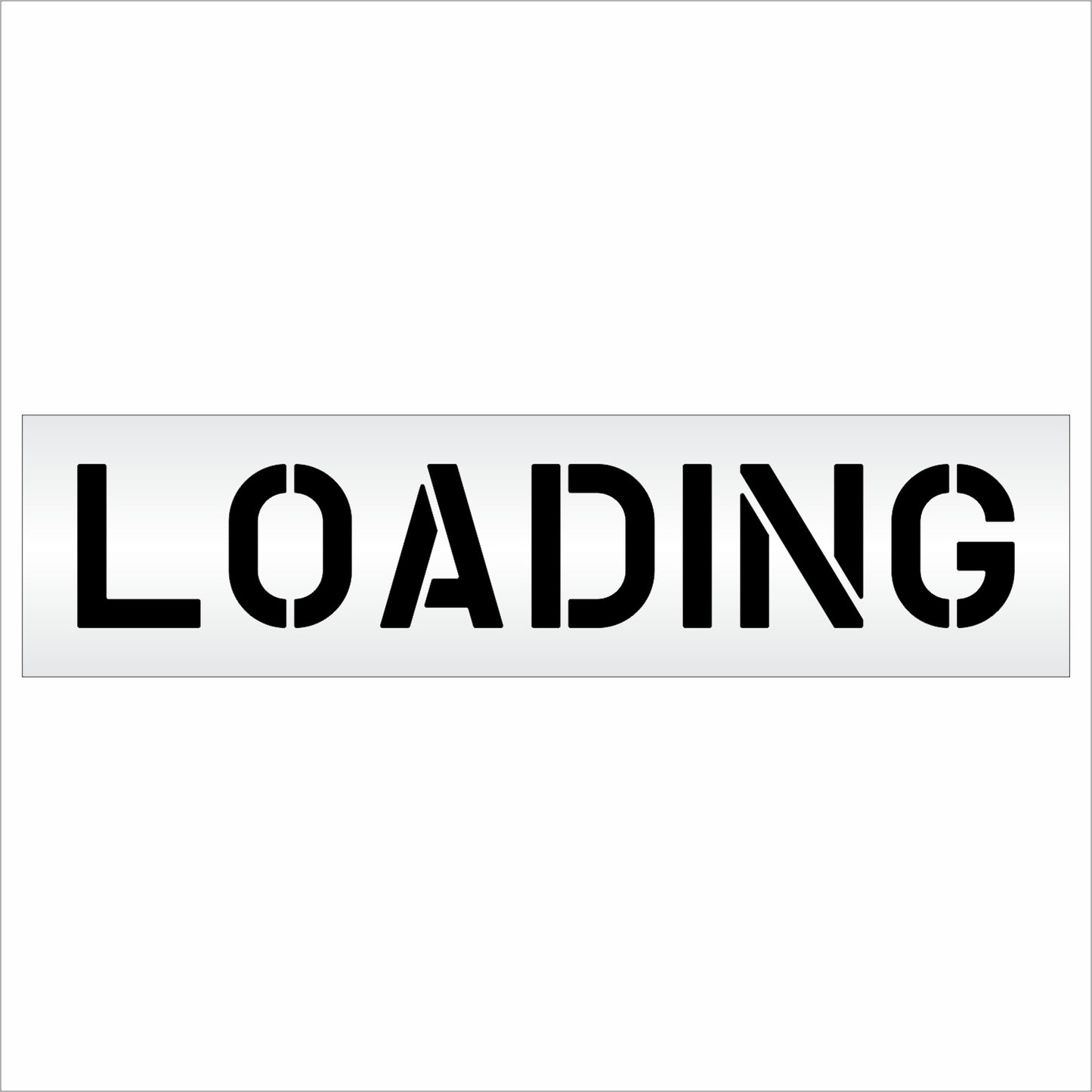 10 Inch LOADING Wording Stencil – for Parking Lot and Area Labeling Stencil