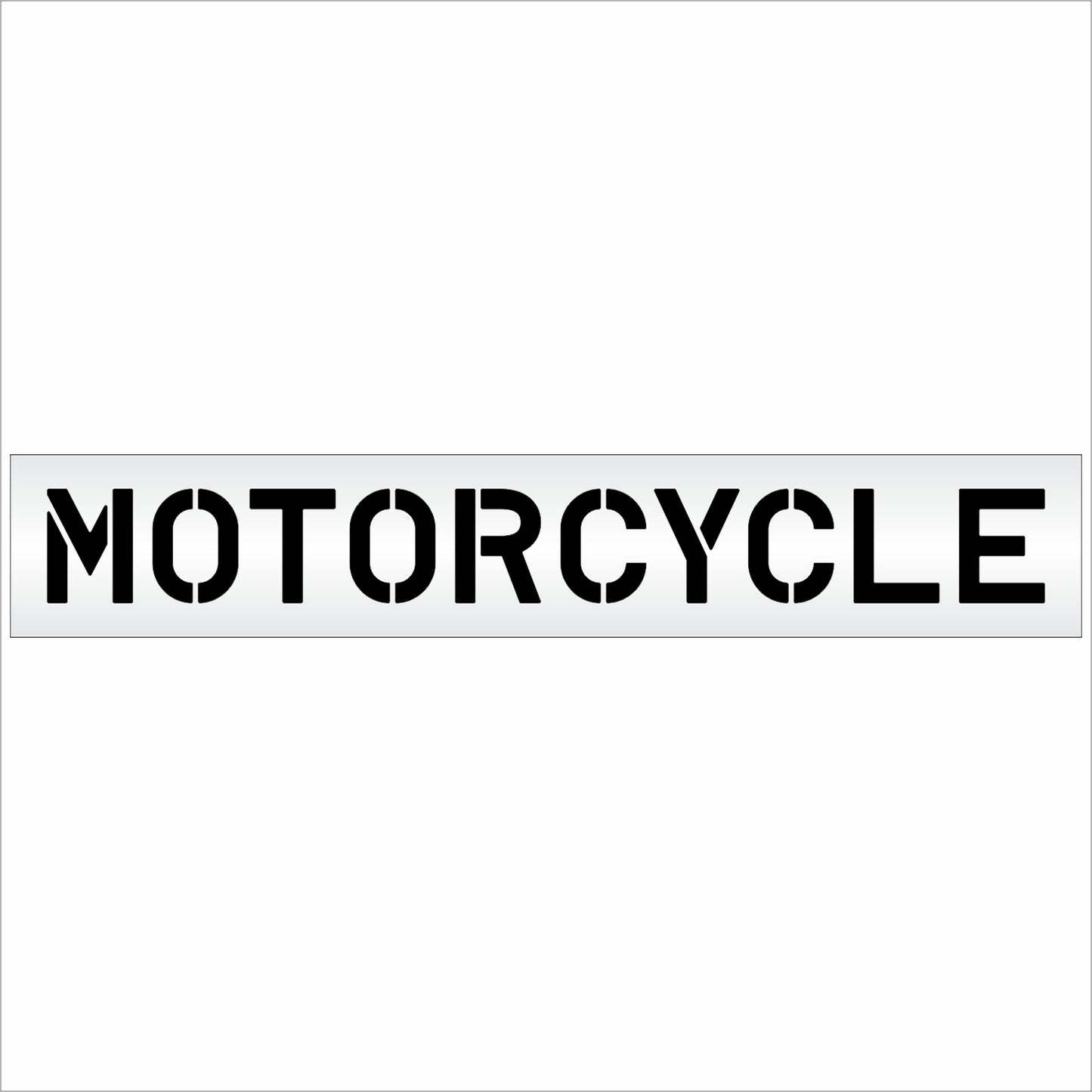 10 Inch MOTORCYCLE Wording Stencil – for Parking Lot and Area Labeling Stencil