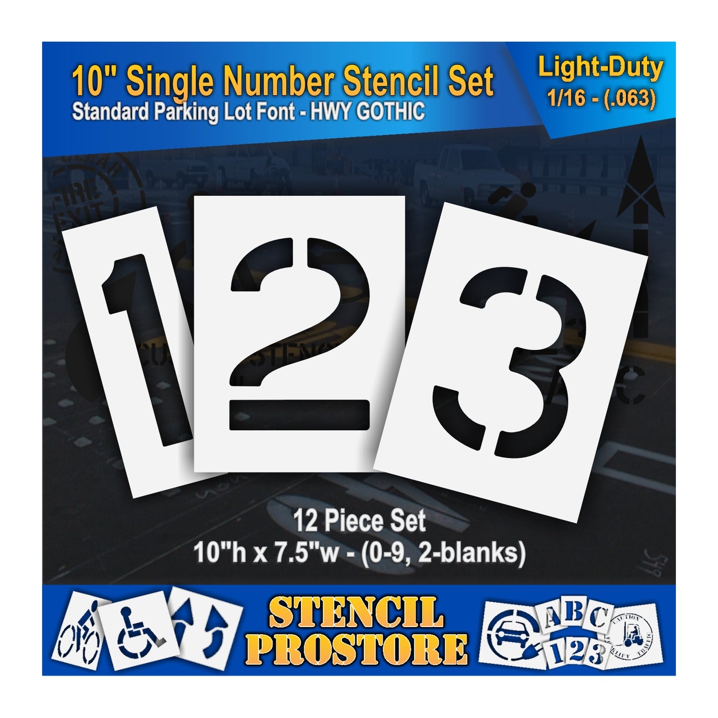 10" Number Kit Stencil