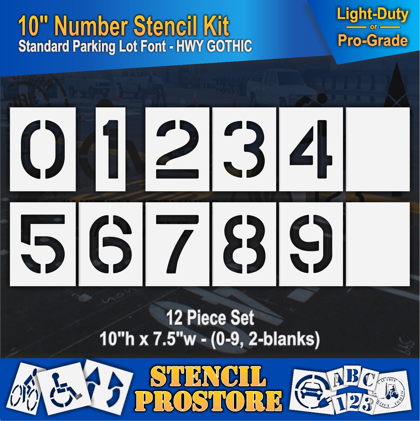 10" Number Kit Stencil