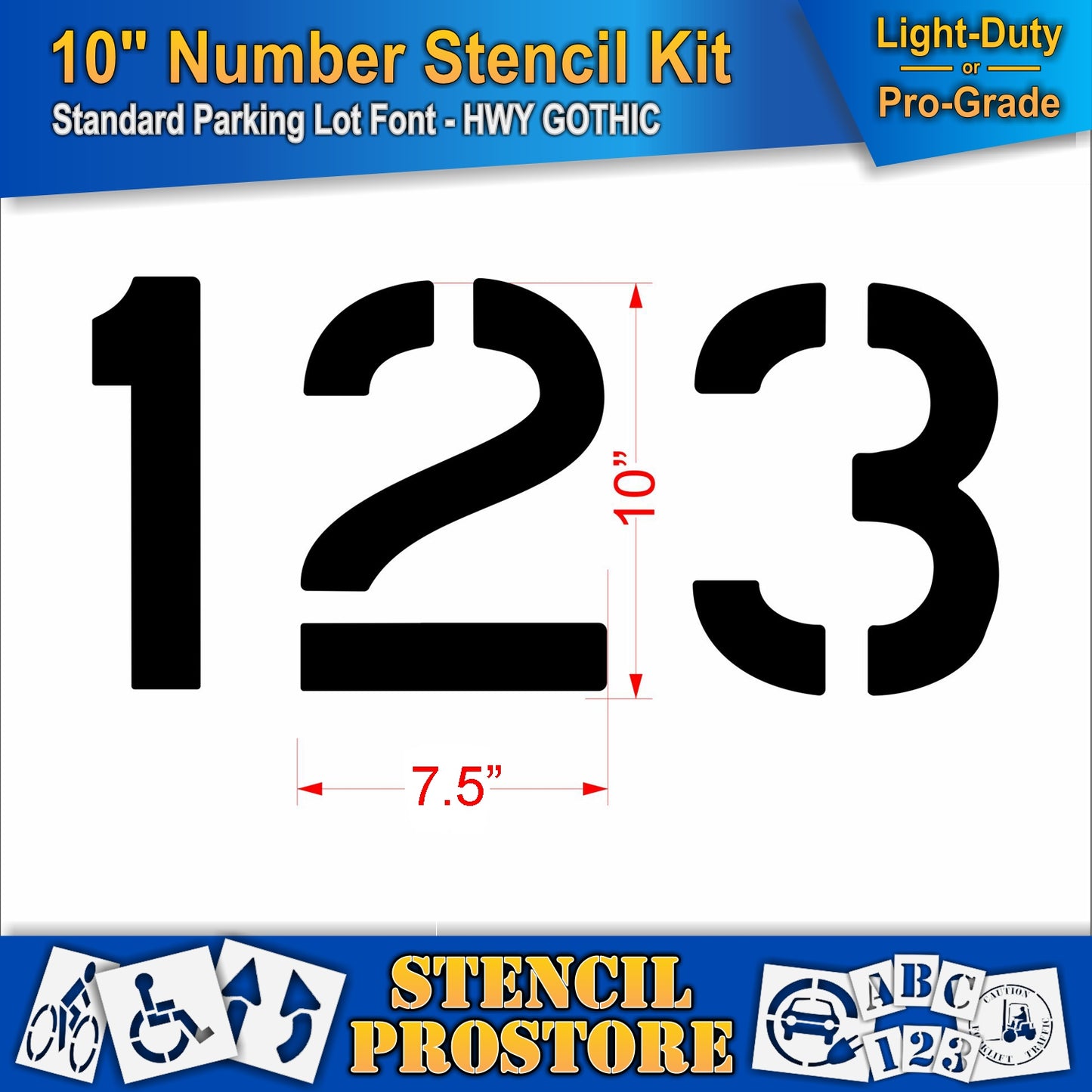 10" Number Kit Stencil