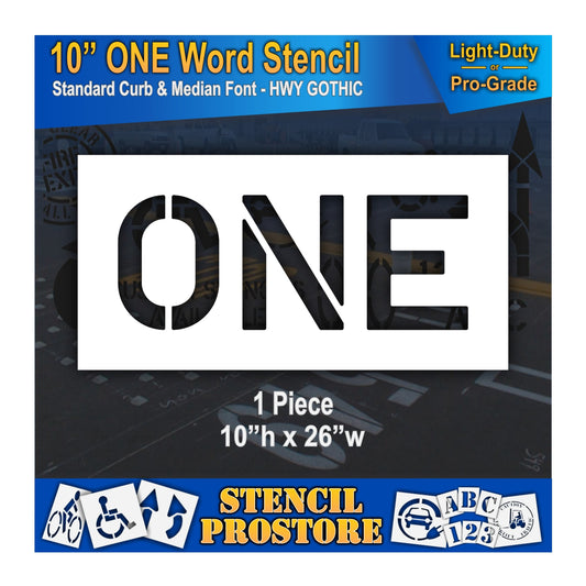 10 Inch ONE Wording Stencil – for Parking Lot and Area Labeling Stencil
