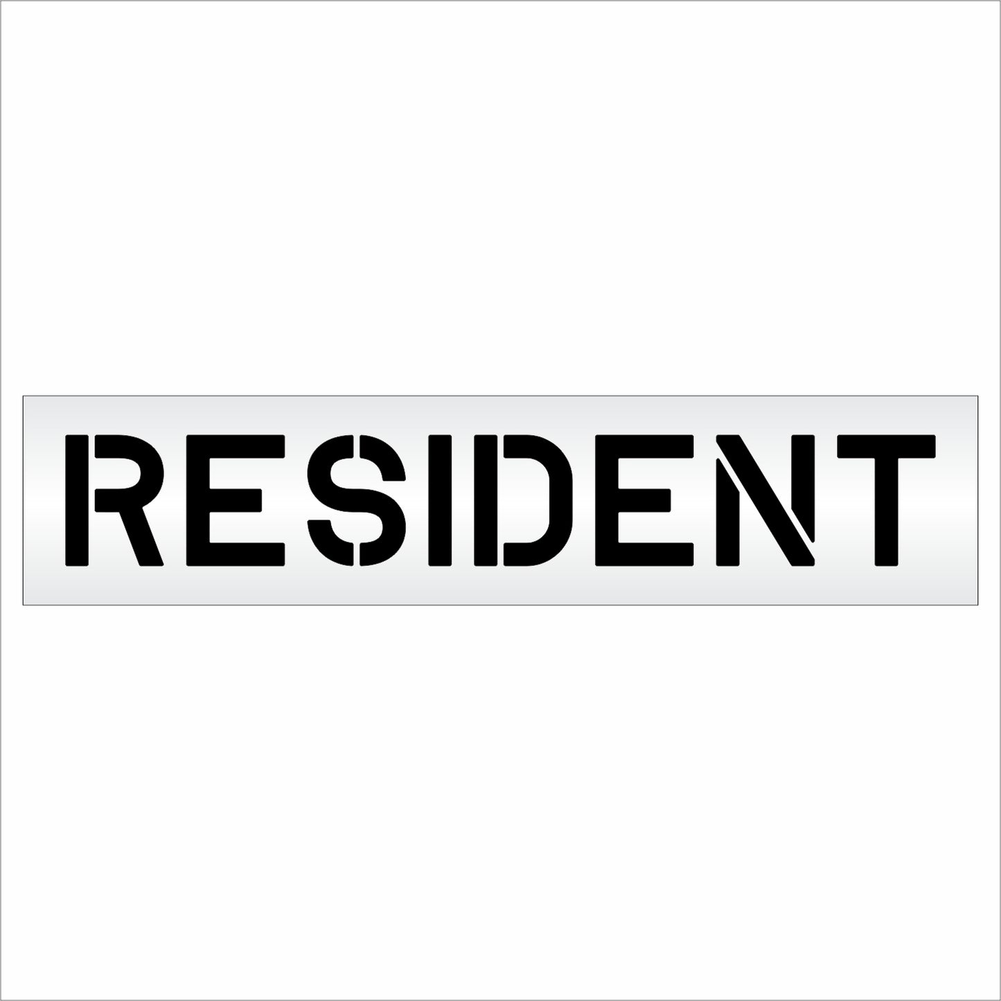 10 Inch RESIDENT Wording Stencil – for Parking Lot and Area Labeling Stencil