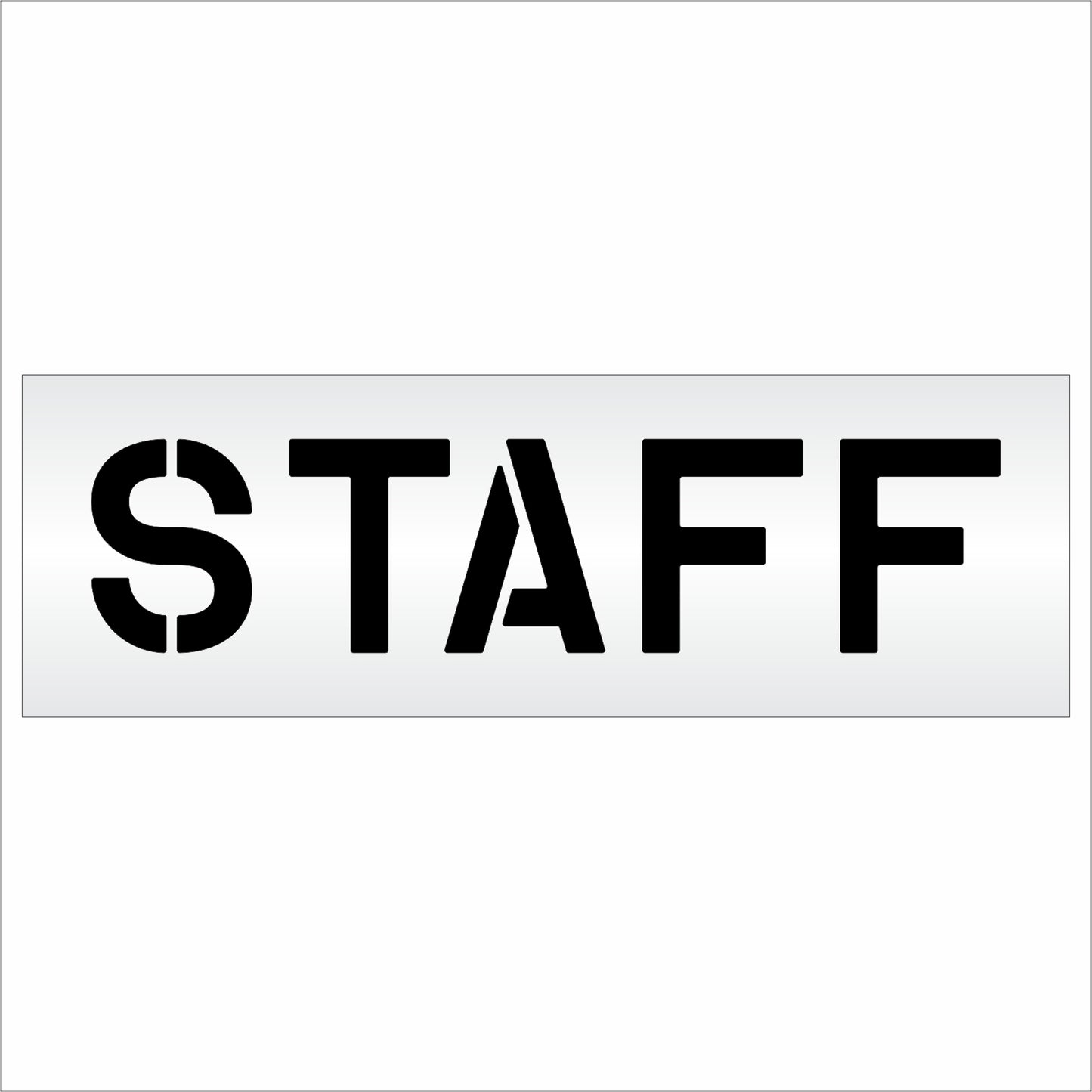 10 Inch STAFF Wording Stencil – for Parking Lot and Area Labeling Stencil