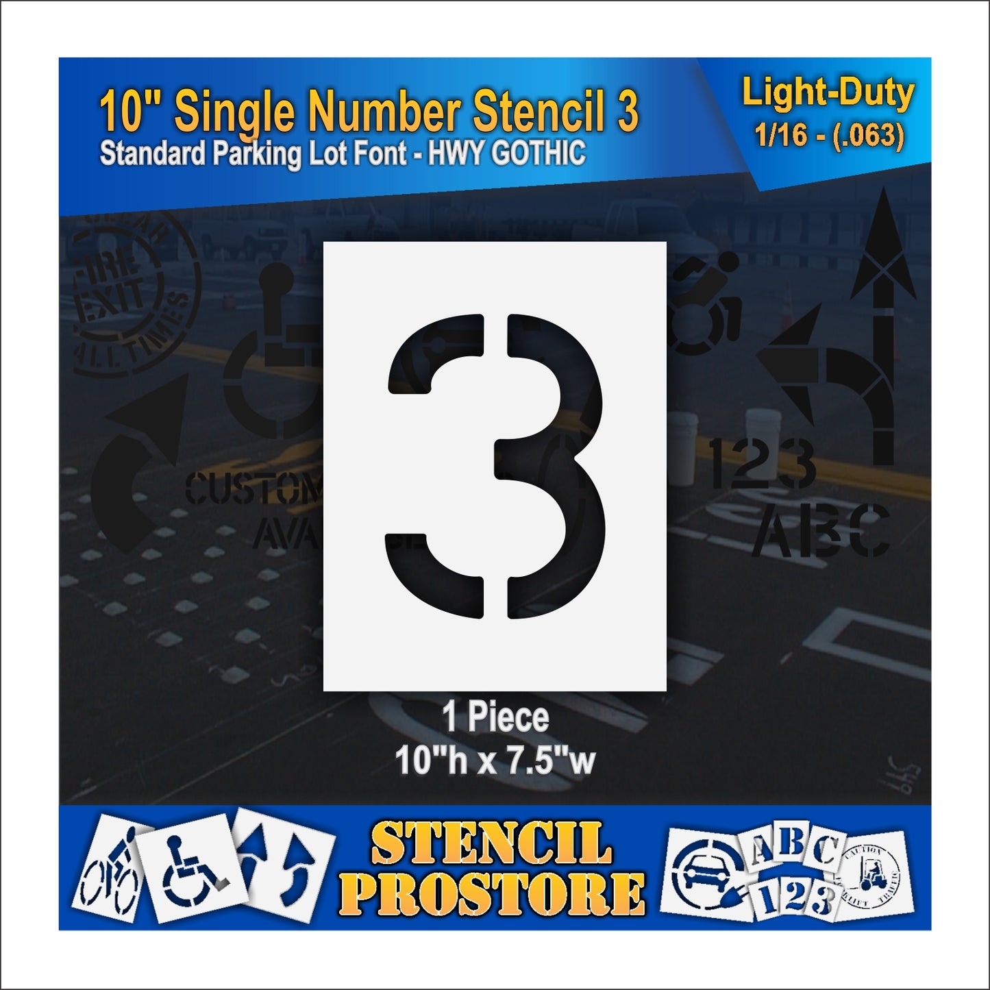 10" Number Kit Stencil