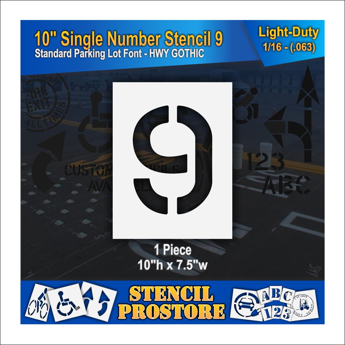 10" Number Kit Stencil